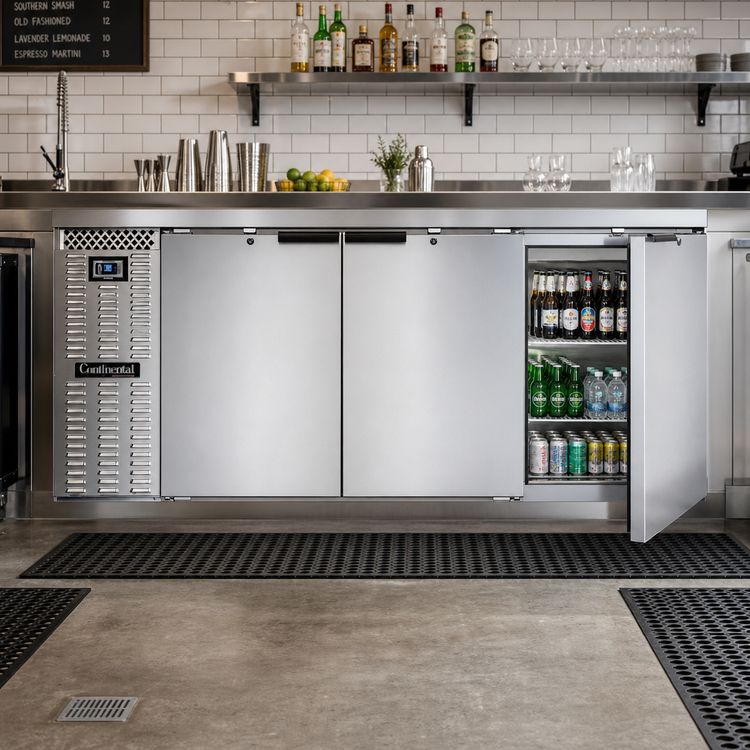 Product image #2 for Continental Refrigerator BB79SNSSPT 79" Shallow Depth Pass-Thru Back Bar Cooler