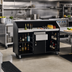 Thumbnail image #2 for Eagle Group Deluxe Portable Bar with Left Locking Cabinet, Black Melamine, 63-Inch Wide