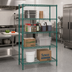 Thumbnail image #2 for Quantum 4-Shelf Wire Shelving Starter Kit, 36-Inch W x 14-Inch D x 74-Inch H, Green Epoxy Antimicrobial Finish