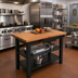 Thumbnail image #3 for John Boos Appalachian Oak Wood Top Work Table, 48 x 36 x 34-3/4 Inches, 1-1/2 Inch Thick Edge Grain Top