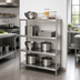 Thumbnail image #2 for John Boos Stainless Steel Stationary Dry Storage Shelving Unit with 2 Adjustable Shelves, 54 x 18 x 36 Inches