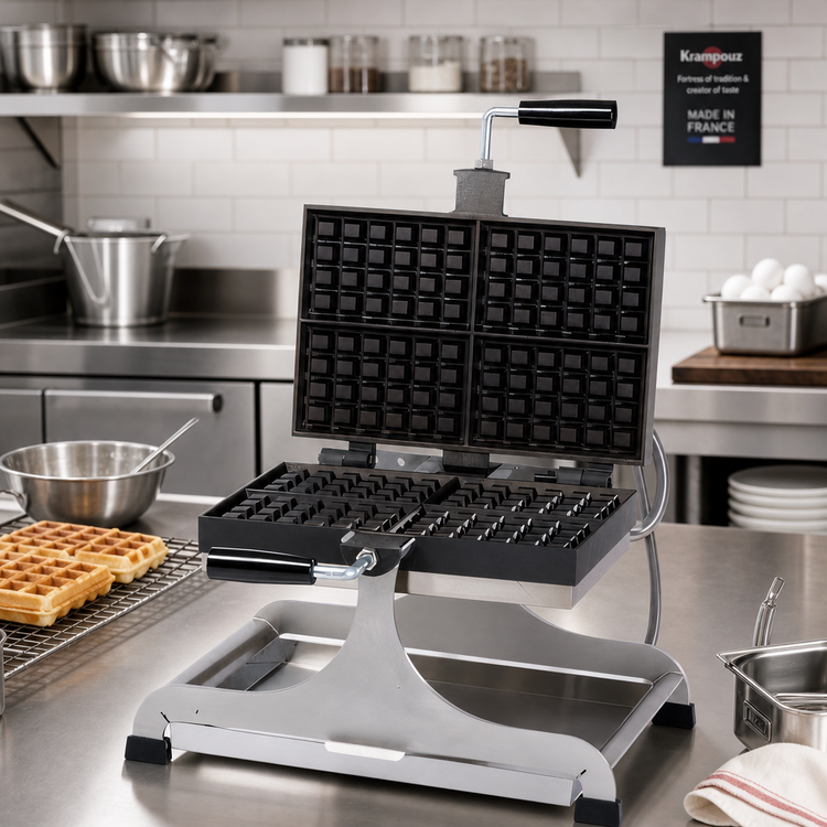 Product image #2 for Krampouz 4x6 Brussels Swivel Countertop Commercial Waffle Maker