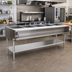 Thumbnail image #2 for Eagle Group 5-Well Natural Gas Water Bath Hot Food Table with Open Base and Undershelf, 79 Inch Wide