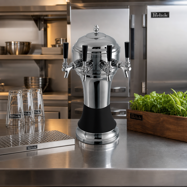 Product image #2 for Perlick Roma Countertop Glycol-Cooled 4-Faucet Draft Beer Tower