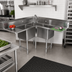 Thumbnail image #2 for John Boos Pro-Bowl 3-Compartment Corner Sink with Dual 24-Inch Drainboards