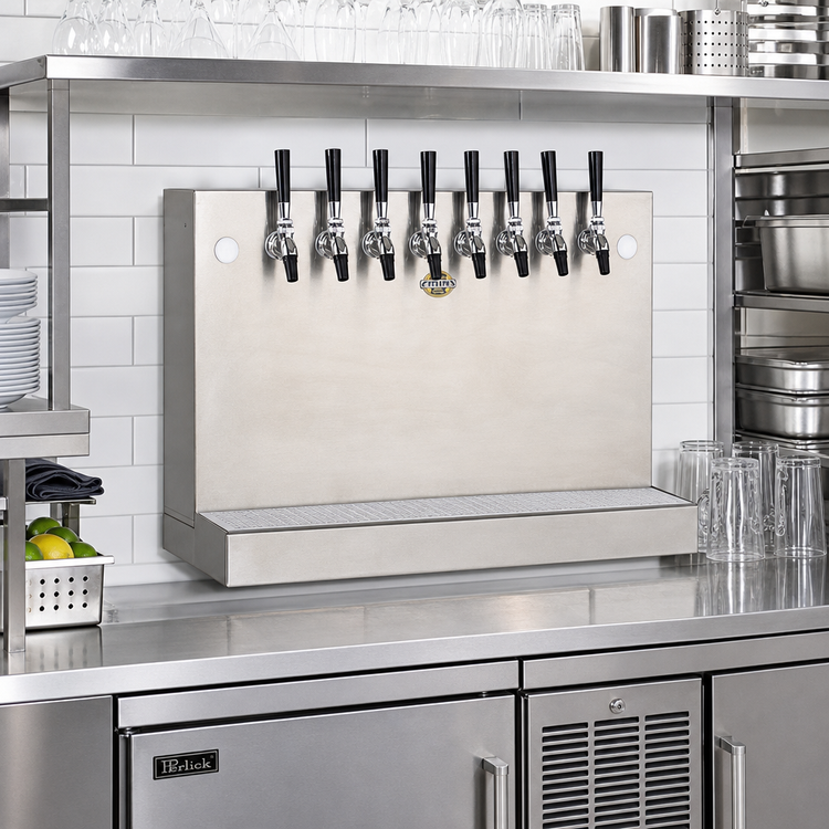 Product image #2 for Perlick Wall-Mount Air-Cooled 8-Faucet Draft Beer Dispenser