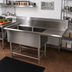 Thumbnail image #2 for John Boos Pro-Bowl 2-Compartment Stainless Steel Sink with 36-Inch Right Drainboard, 100-3/16 Inch Wide