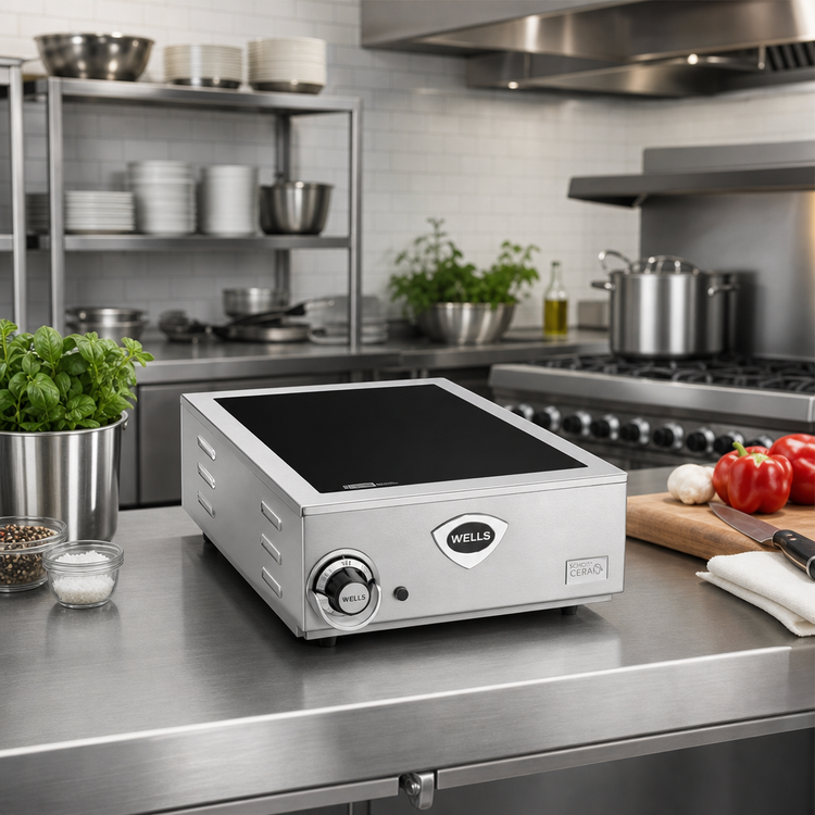 Product image #2 for Wells HC-125 Countertop Electric Ceramic Glass Hotplate, 14-3/4" W, 1 Burner