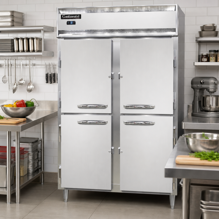 Product image #2 for Continental Refrigerator D2FSNSSHD Designer Line Two-Section Shallow Depth Reach-In Freezer