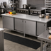 Thumbnail image #2 for John Boos Enclosed Cabinet Base Stainless Steel Work Table with Sliding Doors, 132