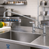 Thumbnail image #2 for T&S Brass Double Pantry Deck-Mount Mixing Faucet with 8-Inch Adjustable Centers and 18-Inch Swing Nozzle