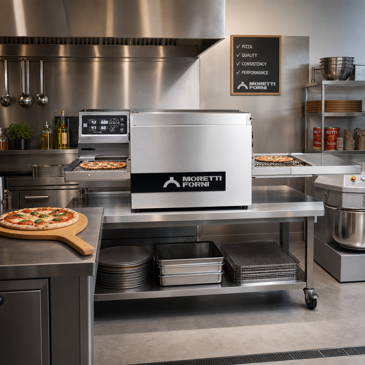 Product image #2 for Moretti Forni T64E1 Electric Ventless Conveyor Pizza Oven, 16-Inch Belt