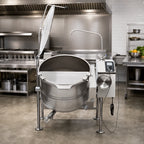 Thumbnail image #2 for Cleveland Range KGL60T 60-Gallon Gas Tilting Steam Kettle, 2/3 Steam Jacket, 316 Stainless Steel Interior, Floor Model
