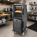 Thumbnail image #3 for Cambro Ultra Camcart Heated Top Door Only 2-Compartment Front-Loading Food Pan Carrier, Granite Gray, 110V