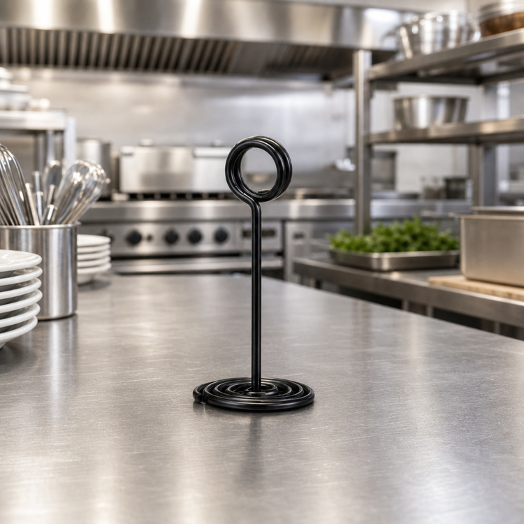 Product image #2 for American Metalcraft Black Wire Loop Number Stand with Round Swirl Base, 1-1/2 Inch
