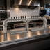 Thumbnail image #2 for Glastender Pipe Bridge 14-Faucet Countertop Air-Cooled Draft Dispensing Tower, Mirror Finish