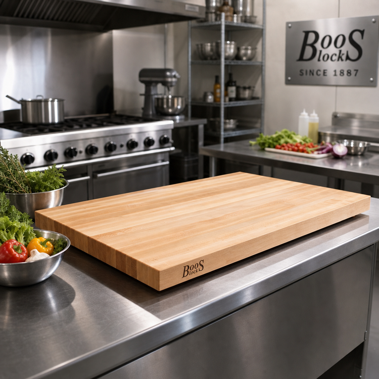 Product image #2 for John Boos Boos Block 36" x 30" x 3" Edge Grain Maple Kitchen Countertop, Penetrating Oil Finish
