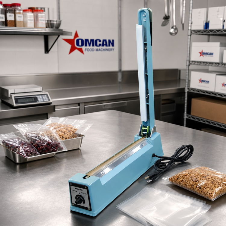 Product image #2 for Omcan Manual Countertop Impulse Bag Sealer with 20-Inch Seal Bar