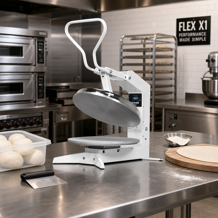 Product image #2 for Flex X1 Countertop Manual Dough Press with Heated Upper Platen, 18-Inch Capacity