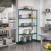 Thumbnail image #2 for Eagle Group Valu-Gard Green Epoxy 5-Tier Add-On Wire Shelving Unit, 36W x 18D x 86H