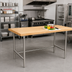 Thumbnail image #3 for Advance Tabco 60-Inch x 30-Inch Laminated Hard Maple Top Work Table with Stainless Steel Base