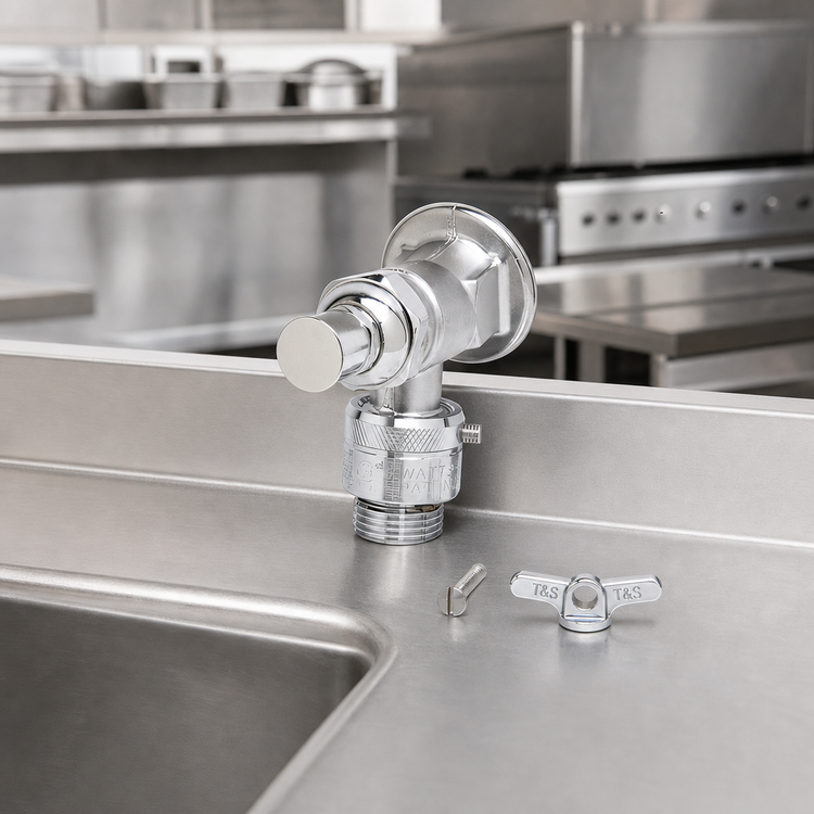 Product image #2 for T&S Brass Sill Faucet with Vacuum Breaker, Loose Key Handle, and 3/4-Inch Female Inlet