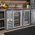 Thumbnail image #2 for Beverage-Air BB58HC-G-S 58-Inch Two-Section Glass Door Back Bar Refrigerator