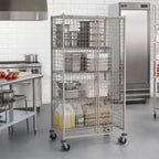 Thumbnail image #2 for Metro Super Erecta SEC53EK3 Mobile Wire Security Cage, Green Epoxy-Coated Finish, No Shelves, 40-3/4"W x 27-1/4"D x 68-1/2"H