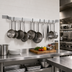 Thumbnail image #2 for Eagle Group 120-Inch Wall-Mount Single Bar Aluminum Pot Rack with 10 Double-Prong Hooks