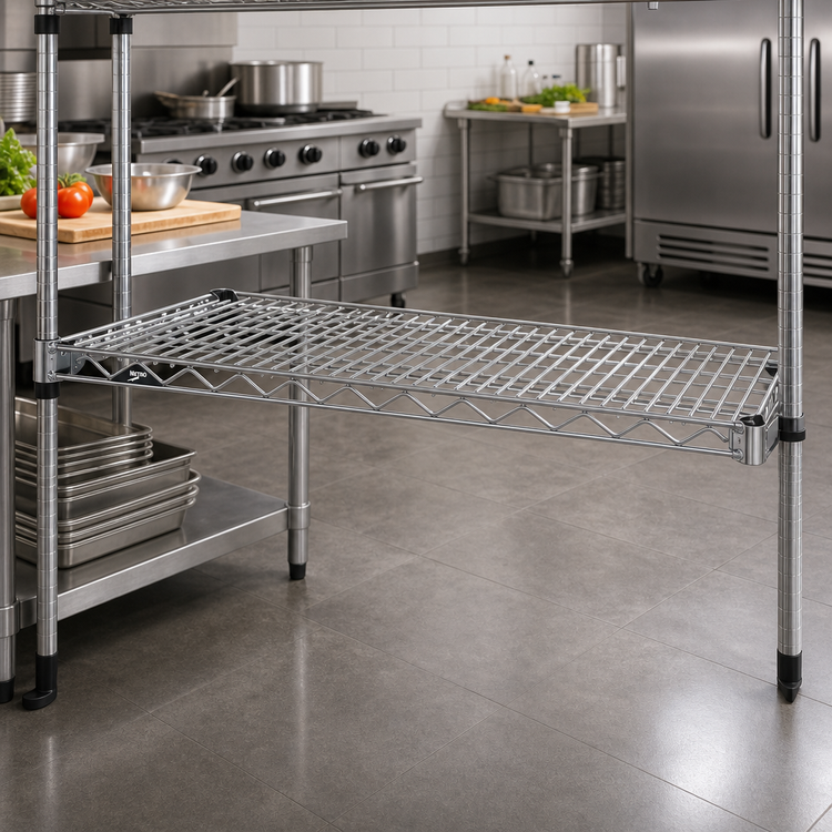 Product image #2 for Metro Super Erecta Super Adjustable 48 Inch x 21 Inch Stainless Steel Wire Shelf
