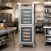 Thumbnail image #2 for Metro C5 6 Series Full-Height Mobile Pass-Thru Heated Holding Cabinet with Dutch Double-Pane Tempered Glass Doors