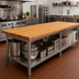 Thumbnail image #2 for John Boos Appalachian Red Oak Island Countertop, 132 x 32 x 1-1/2 Inch, Penetrating Oil Finish