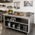 Thumbnail image #2 for Advance Tabco Underbar Stainless Steel Work Table with Open Front Cabinet Base and Mid-Shelf, 120 x 36 Inches, 14 Gauge 304 Stainless Steel Top