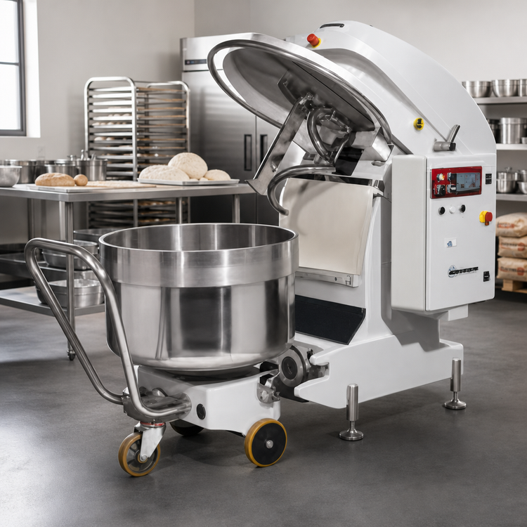 Product image #2 for Univex Silverline SL160RB 243-Quart Floor Spiral Mixer with Removable Bowl, 350 lb Dough Capacity