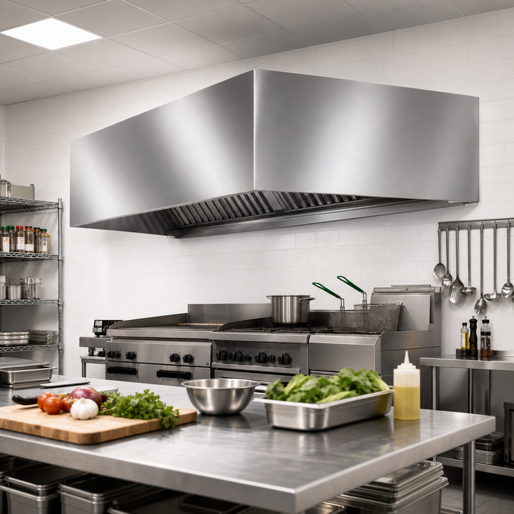 Product image #2 for SpecAir HEB96-78 Wall Type 78 Inch Exhaust-Only Commercial Kitchen Hood