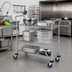 Thumbnail image #2 for Quantum Conductive 3-Shelf Wire Utility Bus Cart, 48 x 18 Inches, Chrome Plated