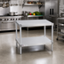 Thumbnail image #2 for Stationary Modular Aluminum Equipment Stand with 2 Adjustable Solid Shelves