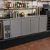 Thumbnail image #2 for Glastender C1FB92 One-Zone Front-Serviced Bar Profile Back Bar Cooler, 92 Inch, 4-Section, 16 Inch Door Openings