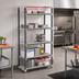 Thumbnail image #2 for Cambro Camshelving Elements XTRA 5-Shelf Vented Stationary Starter Unit, 30-Inch Wide x 21-Inch Deep x 84-Inch High, Speckled Gray