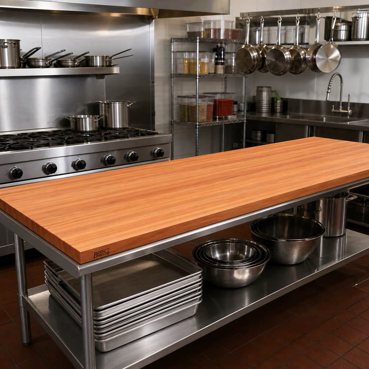 Product image #2 for Boos Block American Cherry Edge Grain Kitchen Countertop, 144 x 32 x 1-1/2 Inches, Oil Finish