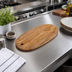 Thumbnail image #2 for American Metalcraft Oval Olive Wood Serving Board, 16-1/8 x 7-1/8 Inch