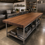 Thumbnail image #2 for John Boos Boos Block WALKCT2-14442-V American Black Walnut Edge-Grain Kitchen Countertop, Varnique Finish, 144 x 42 x 2-1/4 Inches