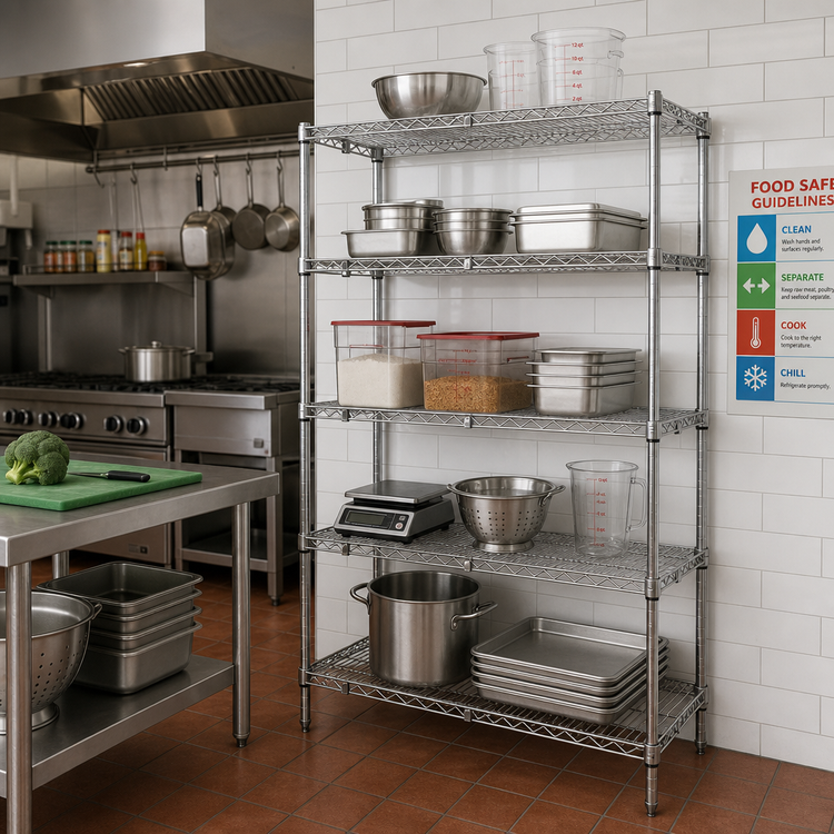 Product image #2 for Metro Super Erecta Super Adjustable Add-On Wire Shelving Unit, 24"W x 21"D x 74"H, Chrome Plated