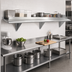 Thumbnail image #2 for Advance Tabco 132-Inch x 15-Inch Wall-Mounted Stainless Steel Shelf, 16-Gauge 304 Satin Finish