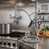 Thumbnail image #2 for OptiFlow Lead-Free Dual Valve Deck Mount Pot Filler with 72-Inch Stainless Steel Braided Hose