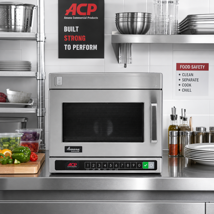 Product image #2 for Amana Commercial HDC10Y15 Heavy Volume Countertop Microwave Oven, 1000 Watts, 0.6 Cu. Ft., Bottom Controls