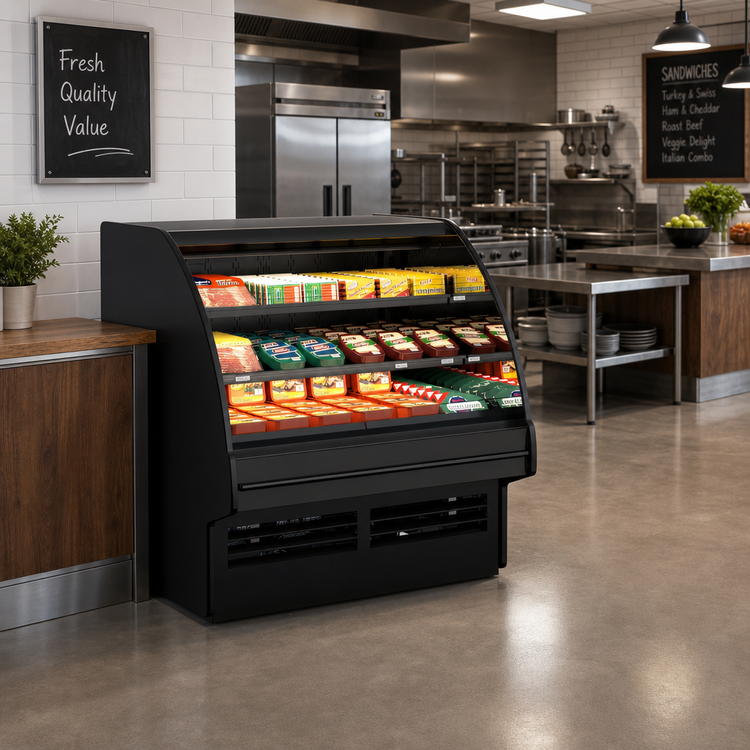 Product image #2 for Structural Concepts Fusion® Low-Profile Self-Service Refrigerated Merchandiser with Remote Refrigeration and Open Front