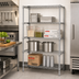 Thumbnail image #2 for Quantum 36 Inch W x 24 Inch D x 54 Inch H Stationary Wire Shelving Starter Kit, 4-Shelf, 304 Stainless Steel