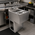 Thumbnail image #2 for BK Resources UBB-21-SSP18-P-G Underbar Speed Station with Dump Sink, Glass Rinser, and Dipper Well