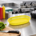 Thumbnail image #2 for Winco Yellow Poly-Plastic Flat Bottom Oval Platter Basket, 10-3/4 x 7-1/4 x 1-1/2 Inch
